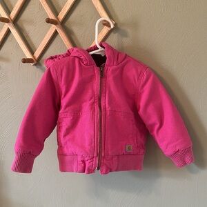 Pink Toddler girl carhartt zip up jacket / coat , size 2T